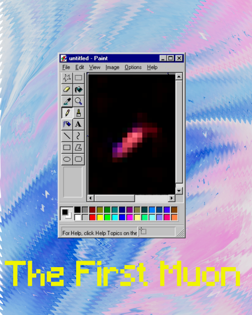 The first detected muon, in all its glorious 30 pixels